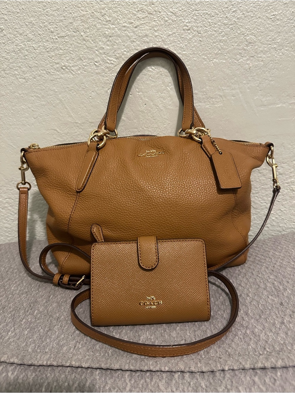 Coach Cognac/Tan Leather Satchel and Wallet Set - Picture 12 of 12